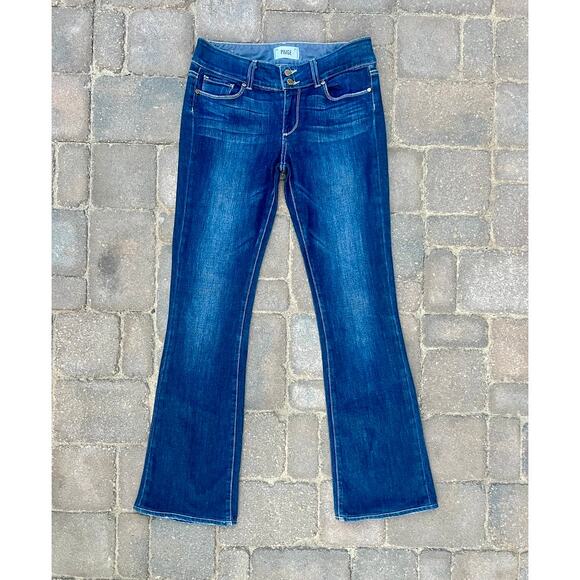 Paige mid rise dark y2k flare jeans size 28x32 - Picture 2 of 5